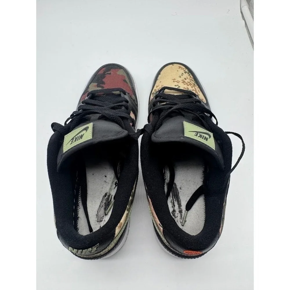 Nike Dunk Low SE Oil Green Camo DH0957-001 Mens 9.5 Black Green White W/Box